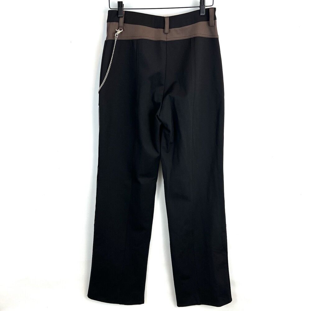 I AM GIA Pants Women’s XL Faux Leather Wide Leg Accent Chain Grunge Y2K Inspired - Picture 2 of 5